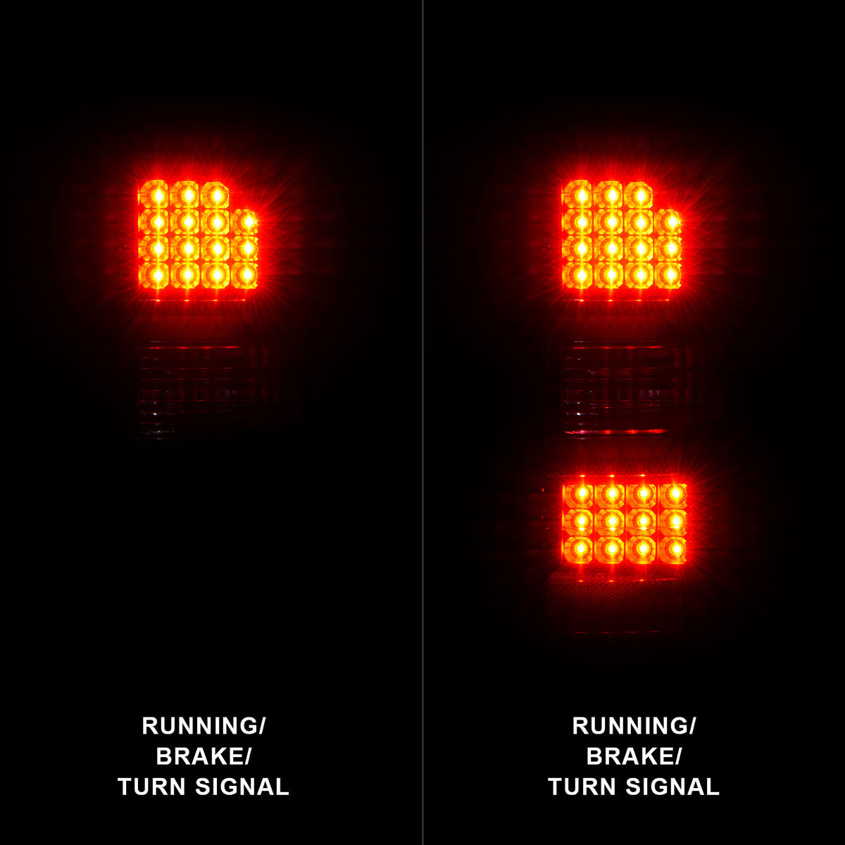 Tail Light Set LED Black Housing Clear Lens Pair GMC Sierra 1500 2015-2018, 2500 HD/3500 HD 2014-2018 AnzoUSA-1