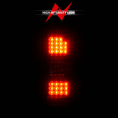 Tail Light Set LED Black Housing Clear Lens Pair GMC Sierra 1500 2015-2018, 2500 HD/3500 HD 2014-2018 AnzoUSA-5