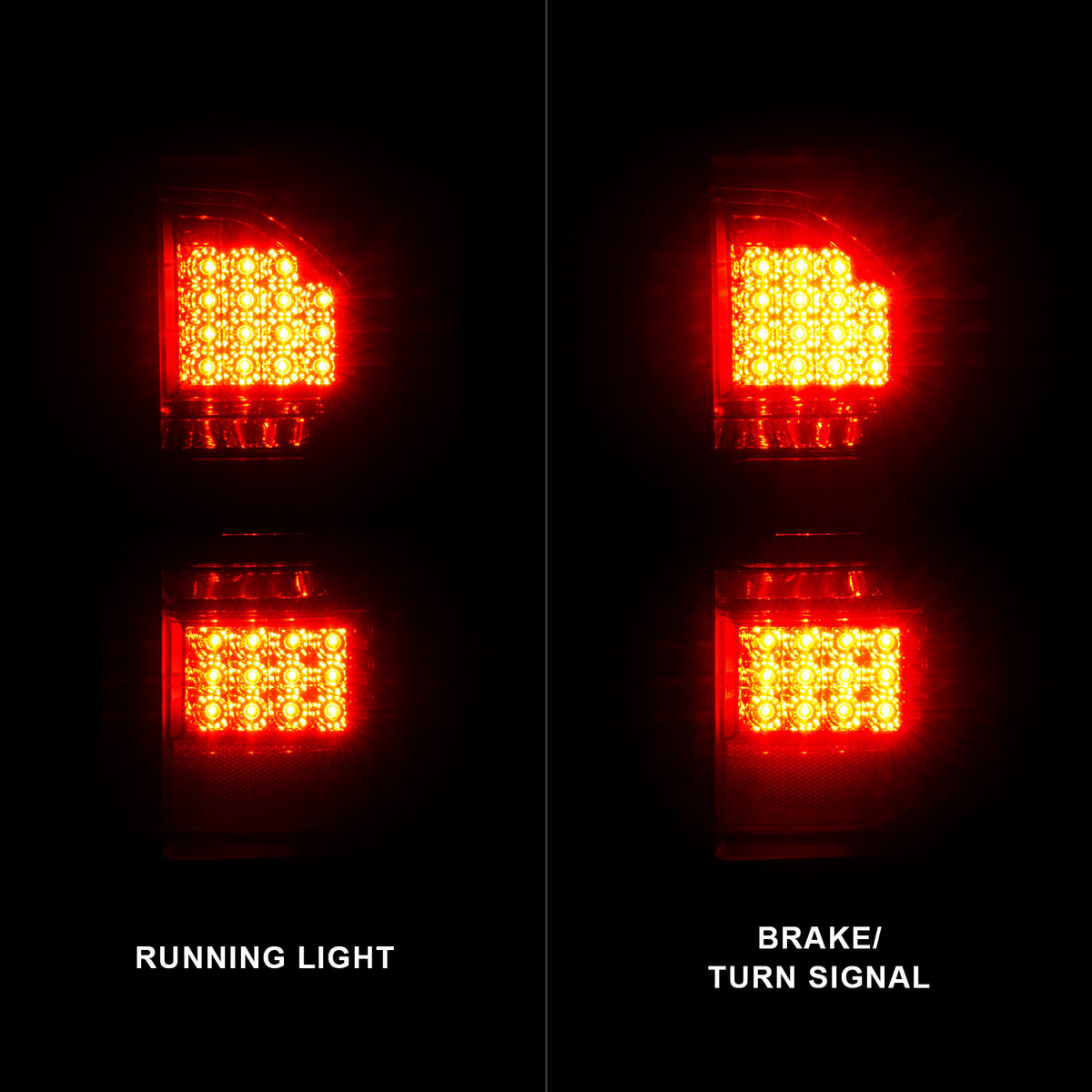Tail Light Set LED Chrome Housing Smoke Lens Pair GMC Sierra 1500 2015-2018, 2500 HD/3500 HD 2014-2018 AnzoUSA-1