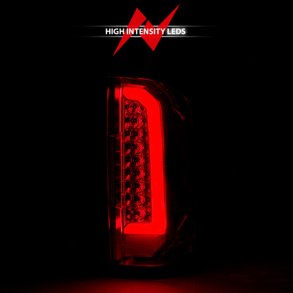 Tail Light Set LED W/ Light Bar Style Chrome Housing Clear Lens Pair GMC Canyon 2015-2021 AnzoUSA-5