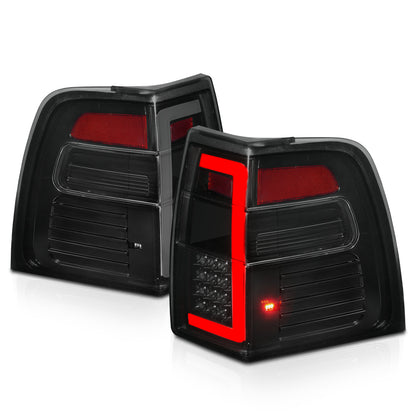 Tail Light Set LED W/ Light Bar Style Sequential Black Housing Smoke Lens Pair Ford Expedition 2007-2017 AnzoUSA-6