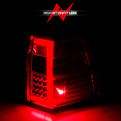 Tail Light Set LED W/ Light Bar Style Sequential Chrome Housing Red/Clear Lens Pair Ford Expedition 2007-2017 AnzoUSA-5