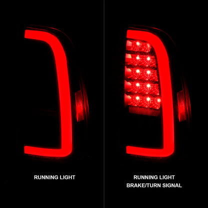 Tail Light Set LED W/ Light Bar Style Black Housing Smoke Lens Pair Toyota Tundra 2000-2006 AnzoUSA-1