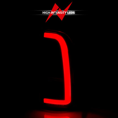 Tail Light Set LED W/ Light Bar Style Black Housing Smoke Lens Pair Toyota Tundra 2000-2006 AnzoUSA-5