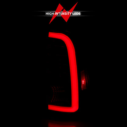 Tail Light Set Chrome Housing Clear Lens Pair LED W/ Light Bar Style Toyota Tundra 2000-2006 AnzoUSA-5
