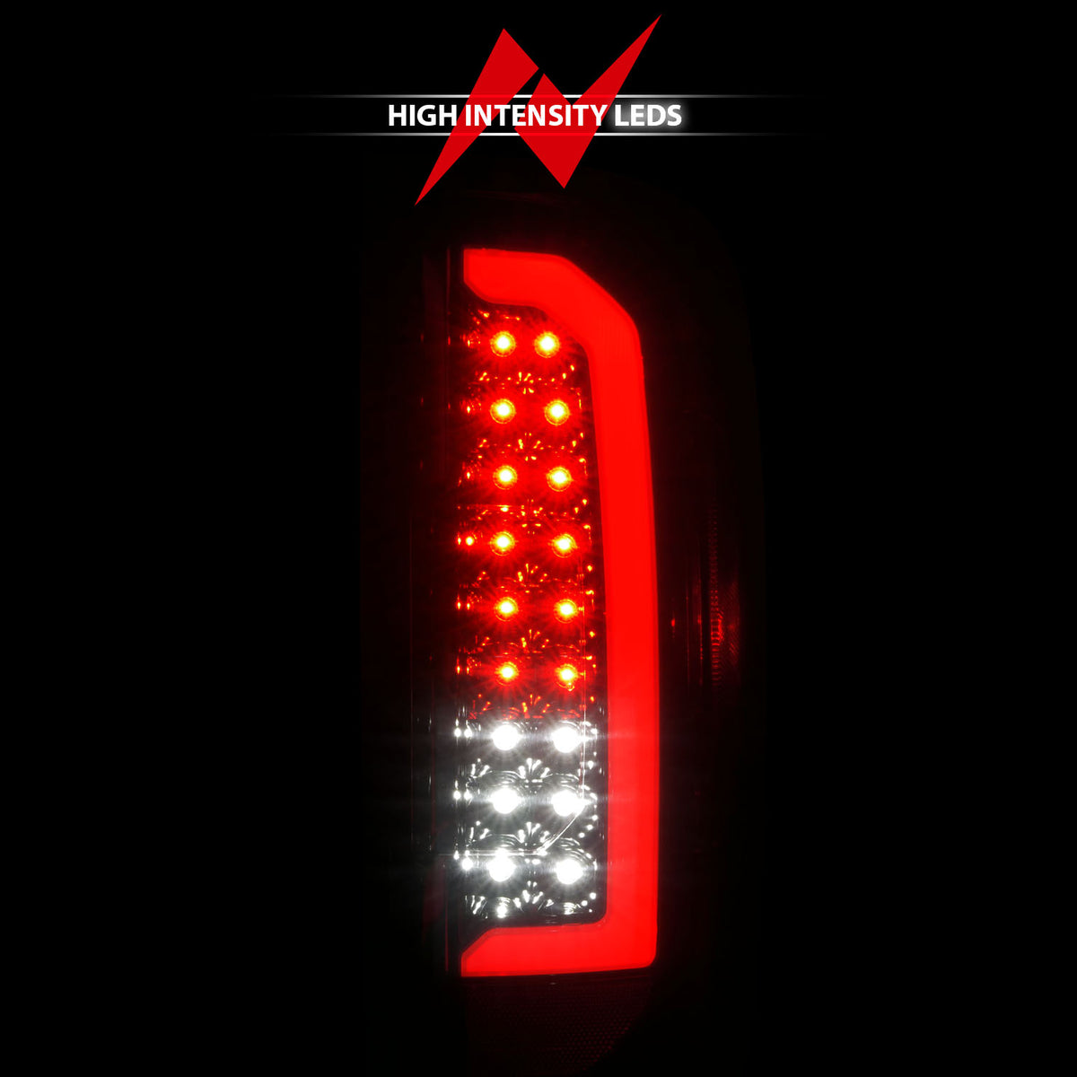 Tail Light Set LED W/ Red Light Bar Style Black Housing Smoke Lens Pair GMC Canyon 2015-2022 AnzoUSA-5