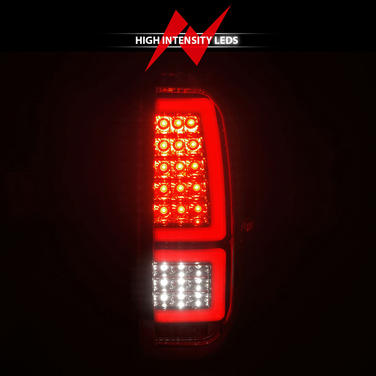 Tail Light Set LED W/ Red Light Bar Style Sequential Chrome Housing Clear Lens Pair Toyota Tundra 2014-2021 AnzoUSA-5
