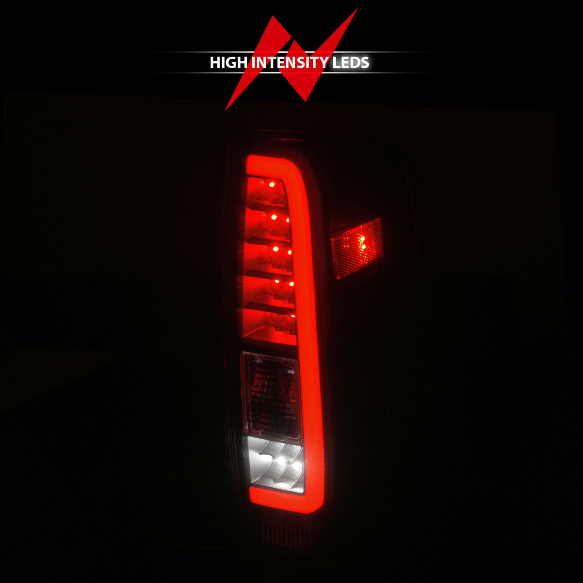 Tail Light Set LED W/ Light Bar Style Black Housing Clear Lens Pair Nissan Frontier 2005-2021, Nissan NP300 Frontier 2016-2020, Suzuki Equator 2009-2012 AnzoUSA-5