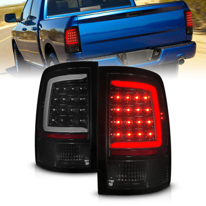 Tail Light Set Sequential LED Black Housing Smoke Lens PairRam 1500/2500/3500 2011-2018 AnzoUSA