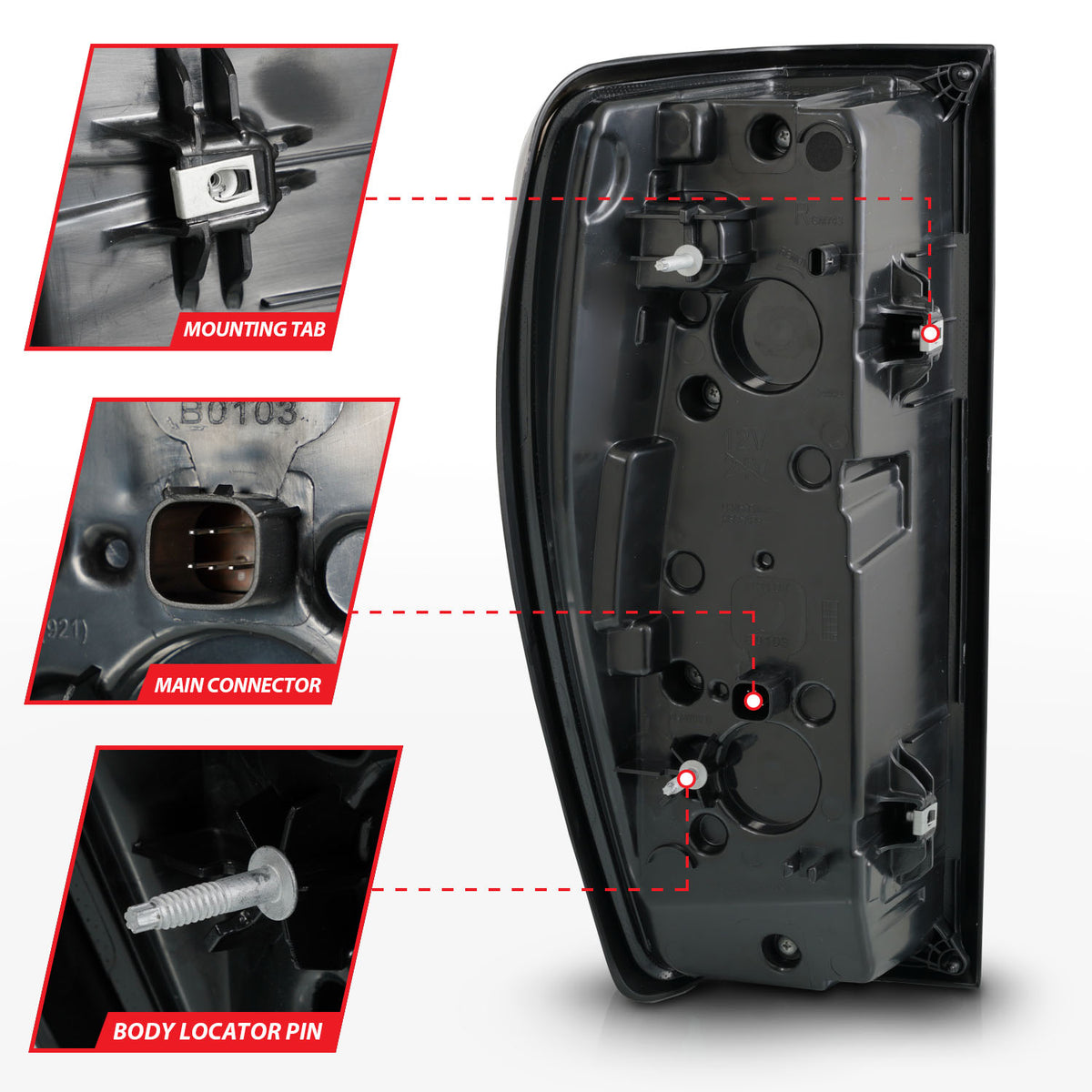 Tail Light Set Full LED Tube Sequential Signal Black Housing Smoke Lens Pair GMC Sierra 1500 2019-2023, 2500 HD/3500 HD 2020-2023 AnzoUSA-4