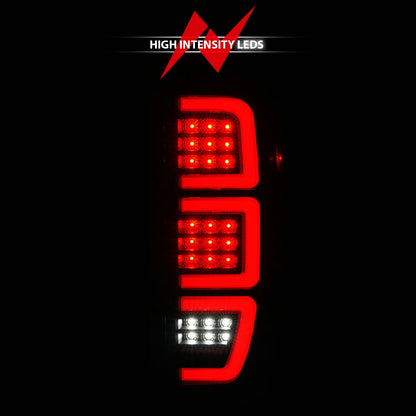 Tail Light Set Full LED Tube Sequential Signal Black Housing Smoke Lens Pair GMC Sierra 1500 2019-2023, 2500 HD/3500 HD 2020-2023 AnzoUSA-5