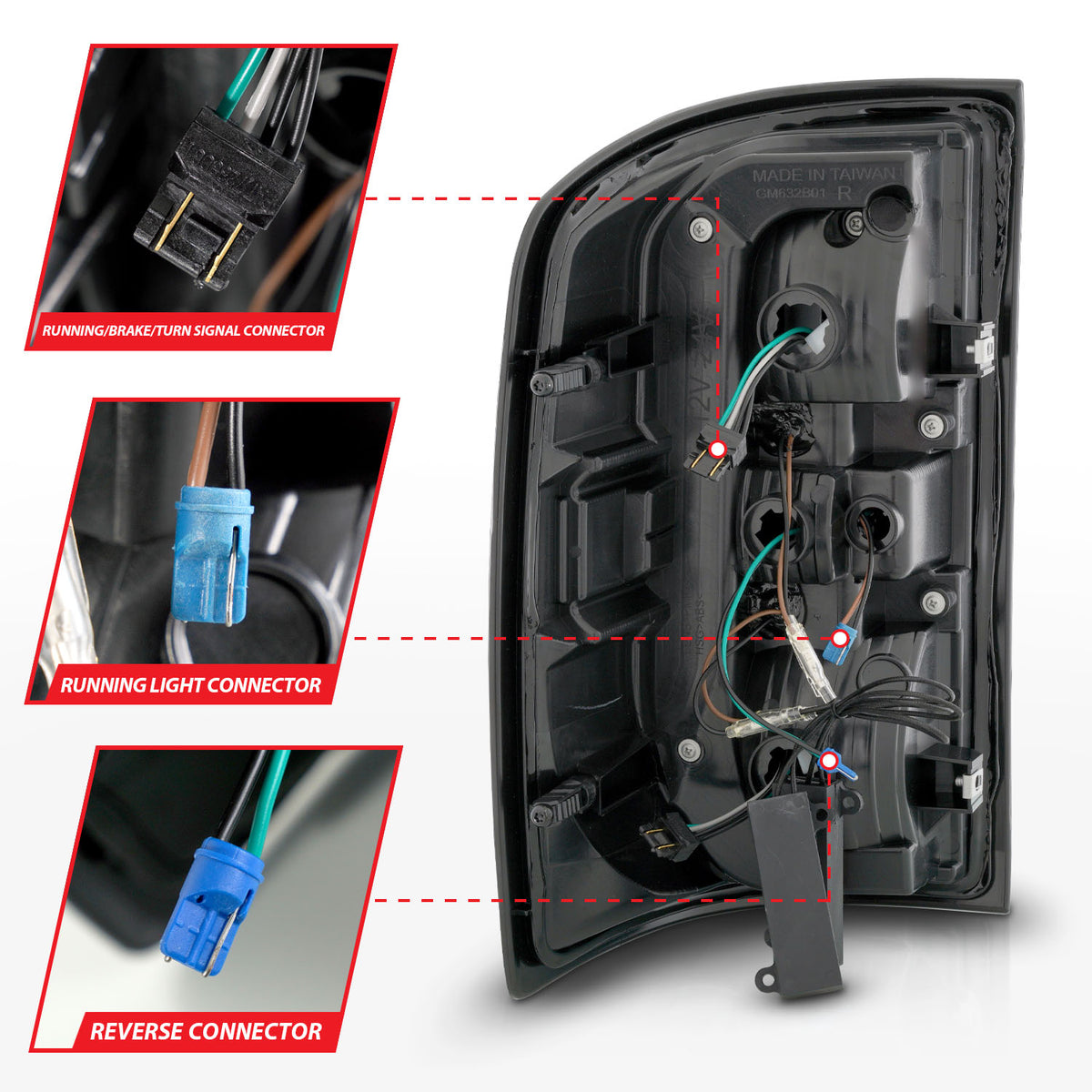 Tail Light Set LED Tube Sequential Signal Black Housing Smoke Lens Pair GMC Sierra 1500/2500 HD/3500 HD 2014-2019, 1500 Limited 2019 AnzoUSA-4