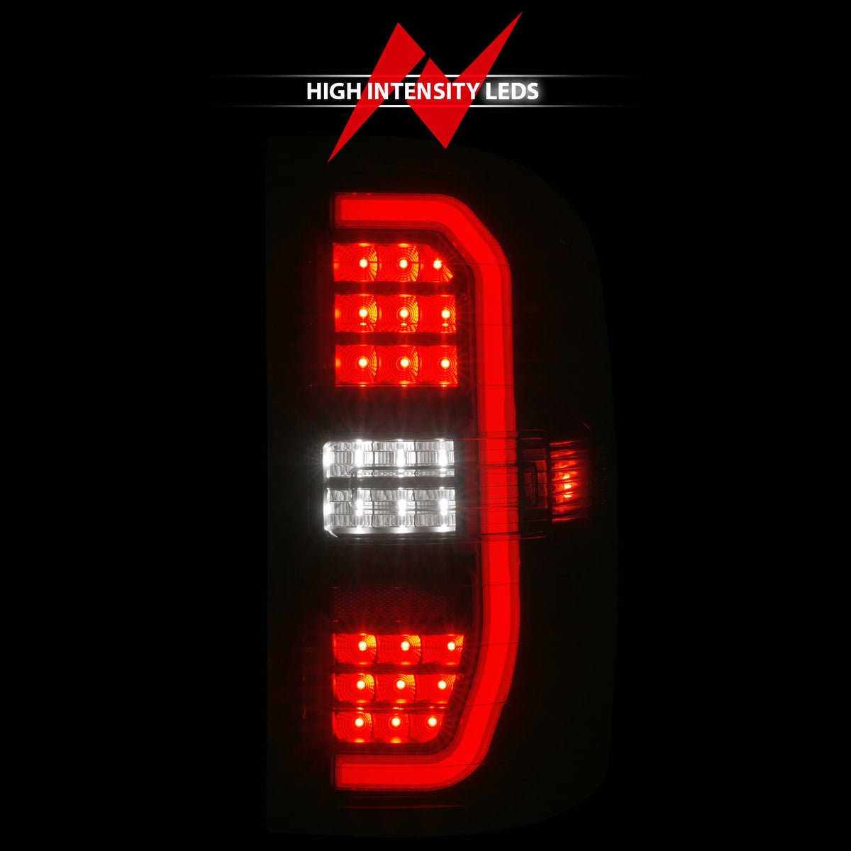 Tail Light Set LED Tube Sequential Signal Black Housing Smoke Lens Pair GMC Sierra 1500/2500 HD/3500 HD 2014-2019, 1500 Limited 2019 AnzoUSA-5