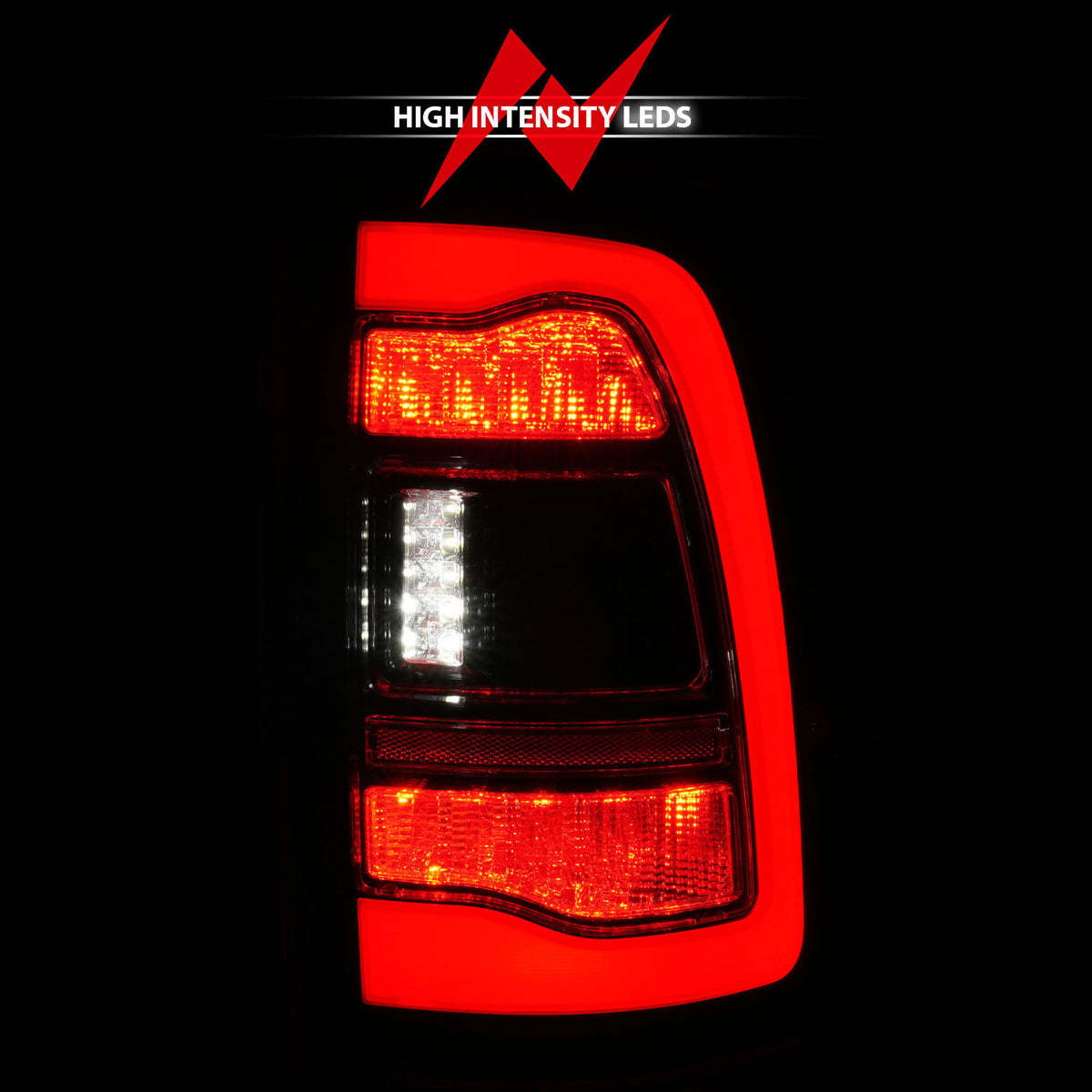 Tail Light Set LED Tail Lights Black Clear Lens W/Assembly Sequential LED Turn Signal Black Housing Pair Dodge Ram 1500/2500/3500 2009-2018 AnzoUSA-5