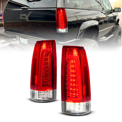 Tail Light Set Full LED Black Housing Clear Lens Pair Do Not Fit For Stepside Bed Models & 99-00 New Body Models Cadillac Escalade 1999-2000, Chevrolet Blazer/Suburban 1992-1994, C1500/C2500/C3500/K1500/K2500/K3500 1988-1999, Tahoe/Yukon 1992-2000 AnzoUSA