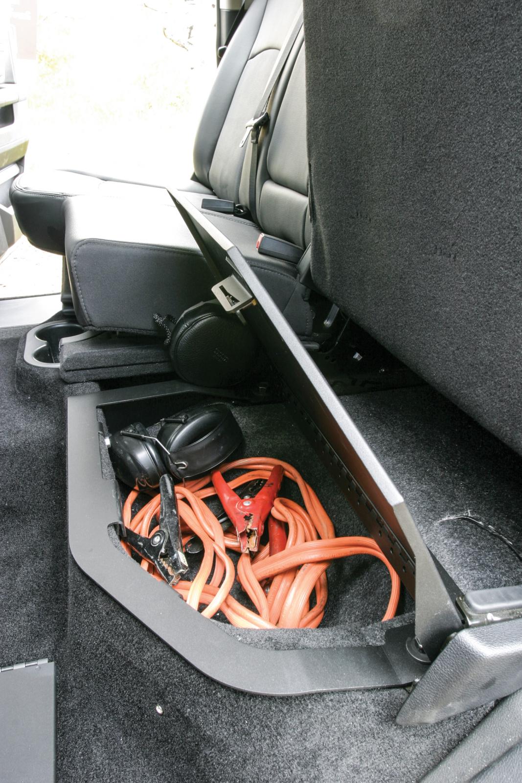 Rear Underseat Locking Lid 09-10 Ram 1500 11-22 1500 19 1500 Classic 10-22 2500/3500 Extended Crew Cab Black Products Tuffy Security-3