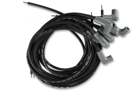 Black Super Conductor Universal 8 Cyl 90 Degree Plug For Engines With Late-Model Type Hei Spark Plug Top Distributor Caps Ford Duraspark Or Cap-A-Dapt 90 Degree Distributor Boots And Terminals Included MSD Ignition