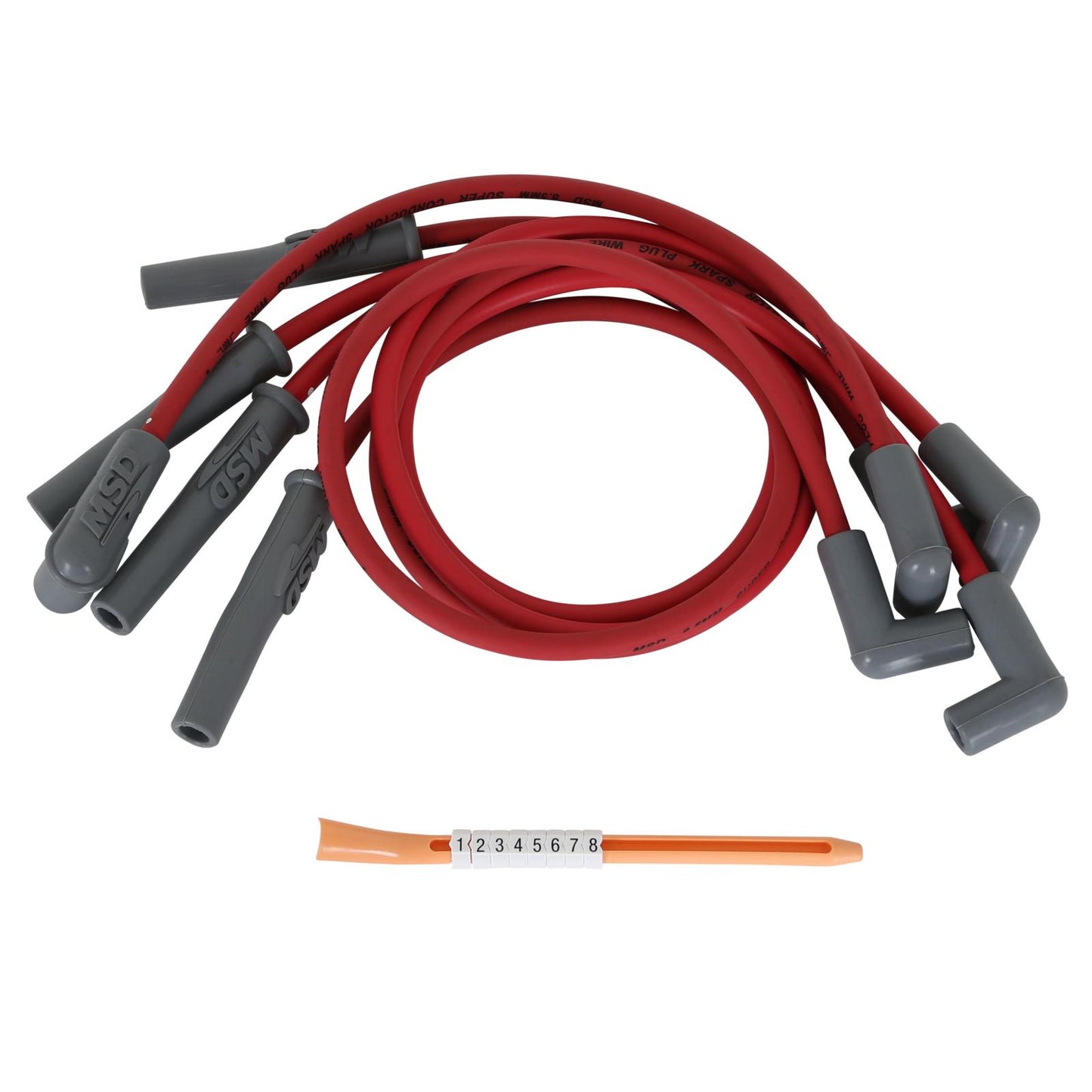 Super Conductor Spark Plug Wire Set Ford 2300 4 Cyl. For Use On Fords 2.3L Four-Cylinder Engine MSD Ignition