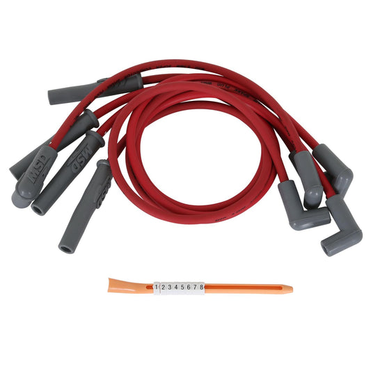 Super Conductor Spark Plug Wire Set Ford 2300 4 Cyl. For Use On Fords 2.3L Four-Cylinder Engine MSD Ignition