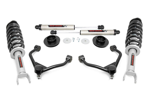 Rough Country 3.0 Inch Dodge Bolt-On Lift Kit w/ N3 Struts and Rear V2 Shocks For 12-23 Ram 1500 4WD Rough Country