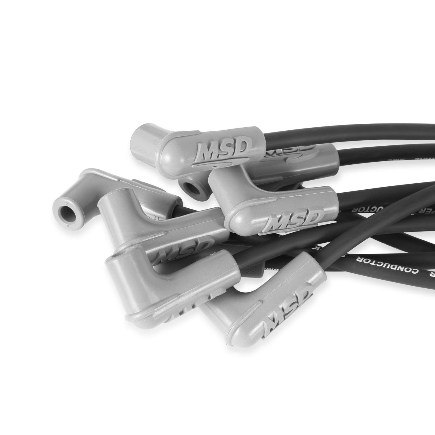Black Super Conductor Big Block Chevy For Use With Low Profile Distributor. The Race Tailored 8.5Mm Super Conductor Wire Sets Are Designed Specifically To Fit Race Engines Equipped With Headers Or An Distributor MSD Ignition-2