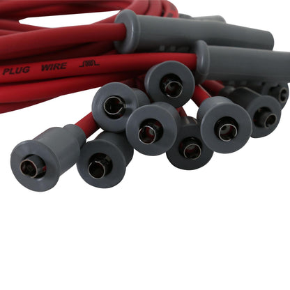 Super Conductor Spark Plug Wire Set Chrysler 318-360, Socket For Use On Chrylser 318-360 Engines With Socket Boots, Red Jacket MSD Ignition-1