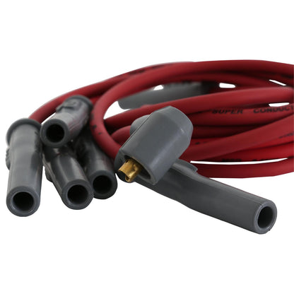 Super Conductor Spark Plug Wire Set Chrysler 318-360, Socket For Use On Chrylser 318-360 Engines With Socket Boots, Red Jacket MSD Ignition-2