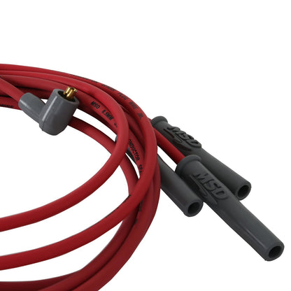 Super Conductor Spark Plug Wire Set Chrysler 318-360, Socket For Use On Chrylser 318-360 Engines With Socket Boots, Red Jacket MSD Ignition-3