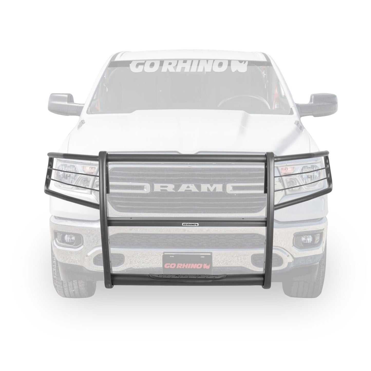 3100 Series StepGuard with Brush Guards Textured Black 2019-2024 Ram 1500 Go Rhino-1