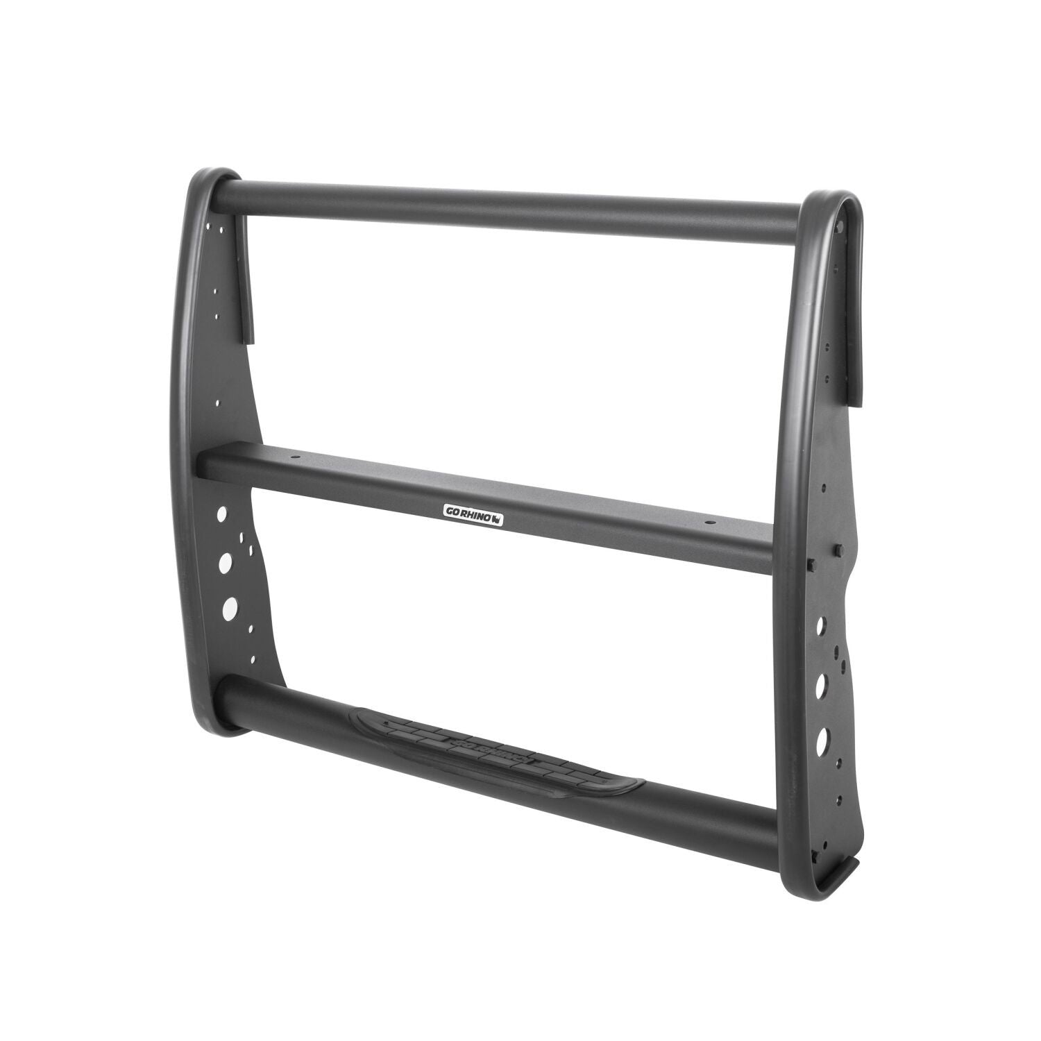 3100 Series StepGuard Center Grille Guard Only Textured Black 2019-2024 Ram 1500 Go Rhino-1