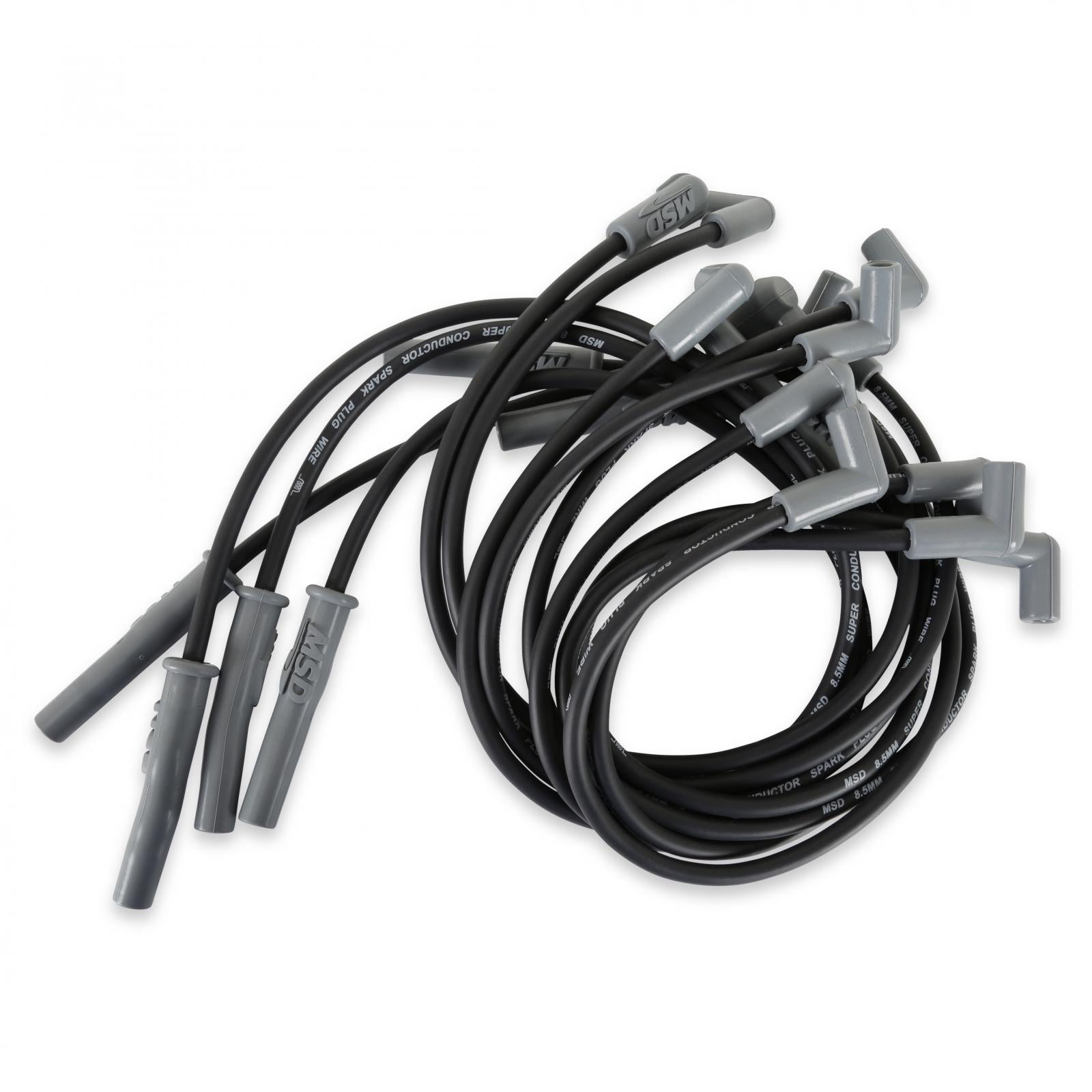 Black Super Conductor Ford 302, 351W, Hei For Use On Ford Small-Block Engines With 302-351W, Hei Boots, Black Jacket MSD Ignition-1