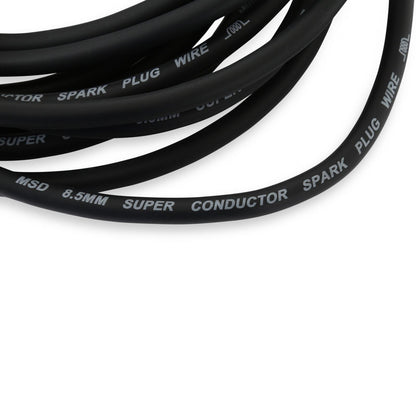 Black Super Conductor Ford 302, 351W, Hei For Use On Ford Small-Block Engines With 302-351W, Hei Boots, Black Jacket MSD Ignition-4