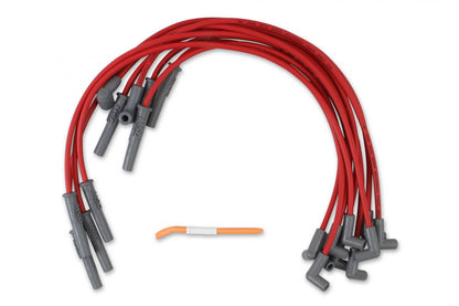 Spark Plug Wires For Ford 302, 351W Spark Plug Wires For Sbf 302-351W, Straight Multi-Angle And 90 Degree Boots, Red Jacket MSD Ignition-1