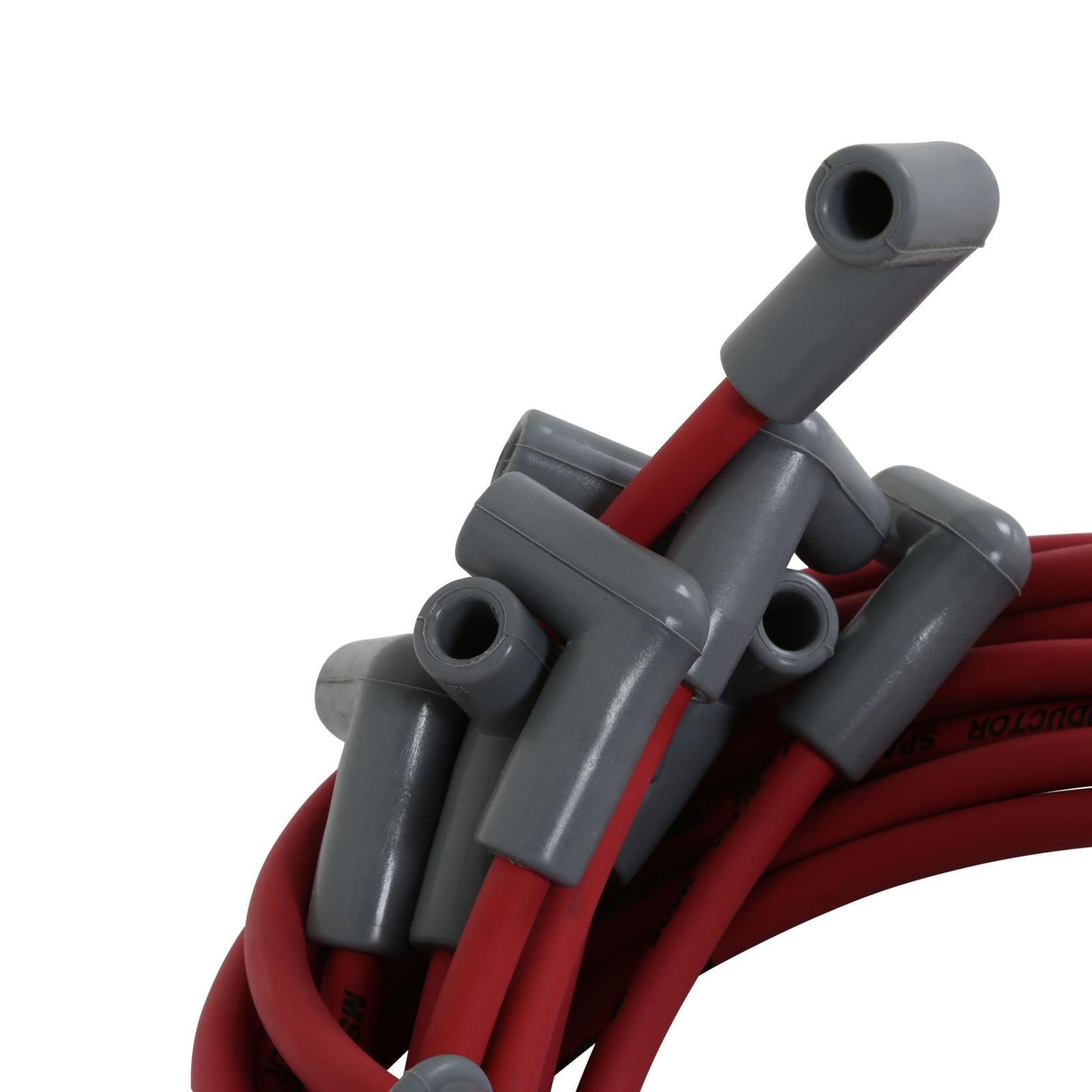 Red Super Conductor Ford 351M-400, Hei For Use On Ford Engines, Hei Boots, Red Jacket MSD Ignition-1