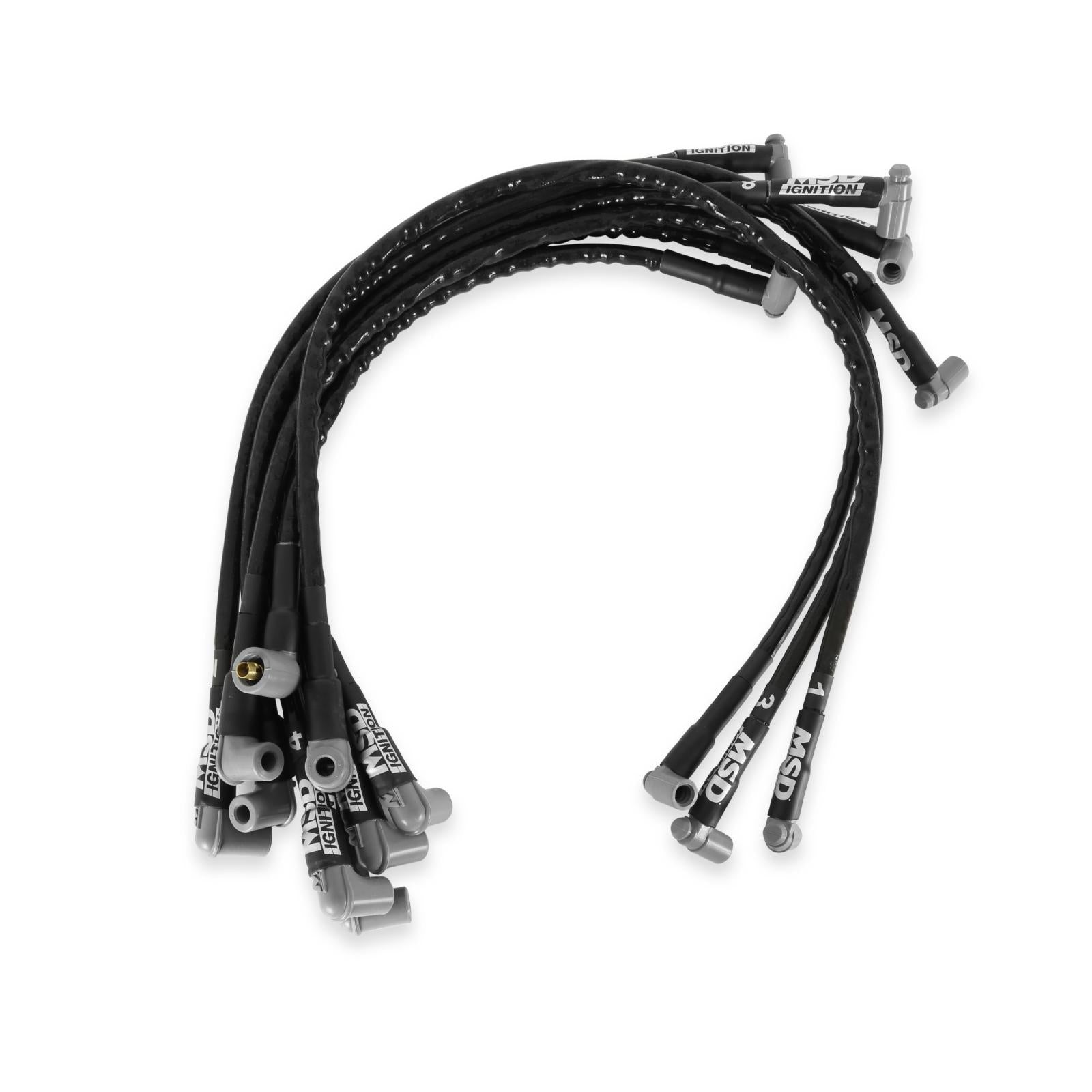 Sleeved Spark Plug Wires For Sbc Over Valve Cover, Hei The Race Tailored 8.5Mm Super Conductor Wire Sets MSD Ignition