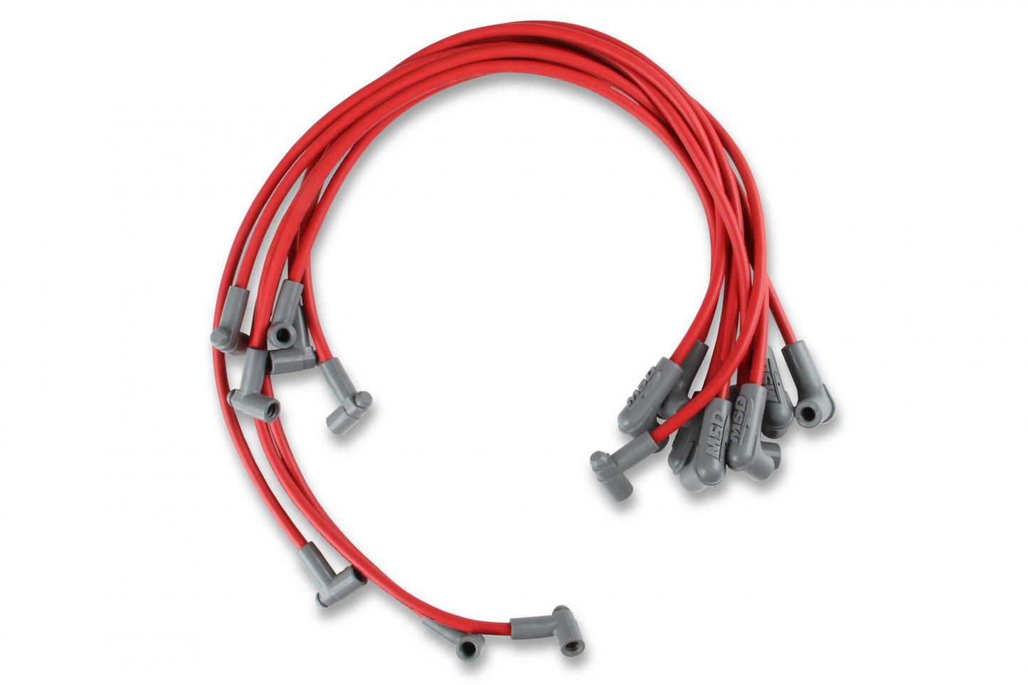 Super Conductor Spark Plug Wire Set Small Block Chevy 350 Hei For Use On Chevy Small Block 350 Engines, Hei, Red Jacket MSD Ignition