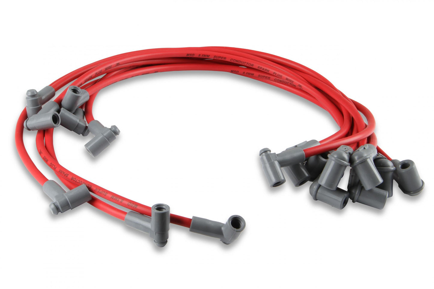 Super Conductor Spark Plug Wire Set Small Block Chevy 350 Hei For Use On Chevy Small Block 350 Engines, Hei, Red Jacket MSD Ignition-1