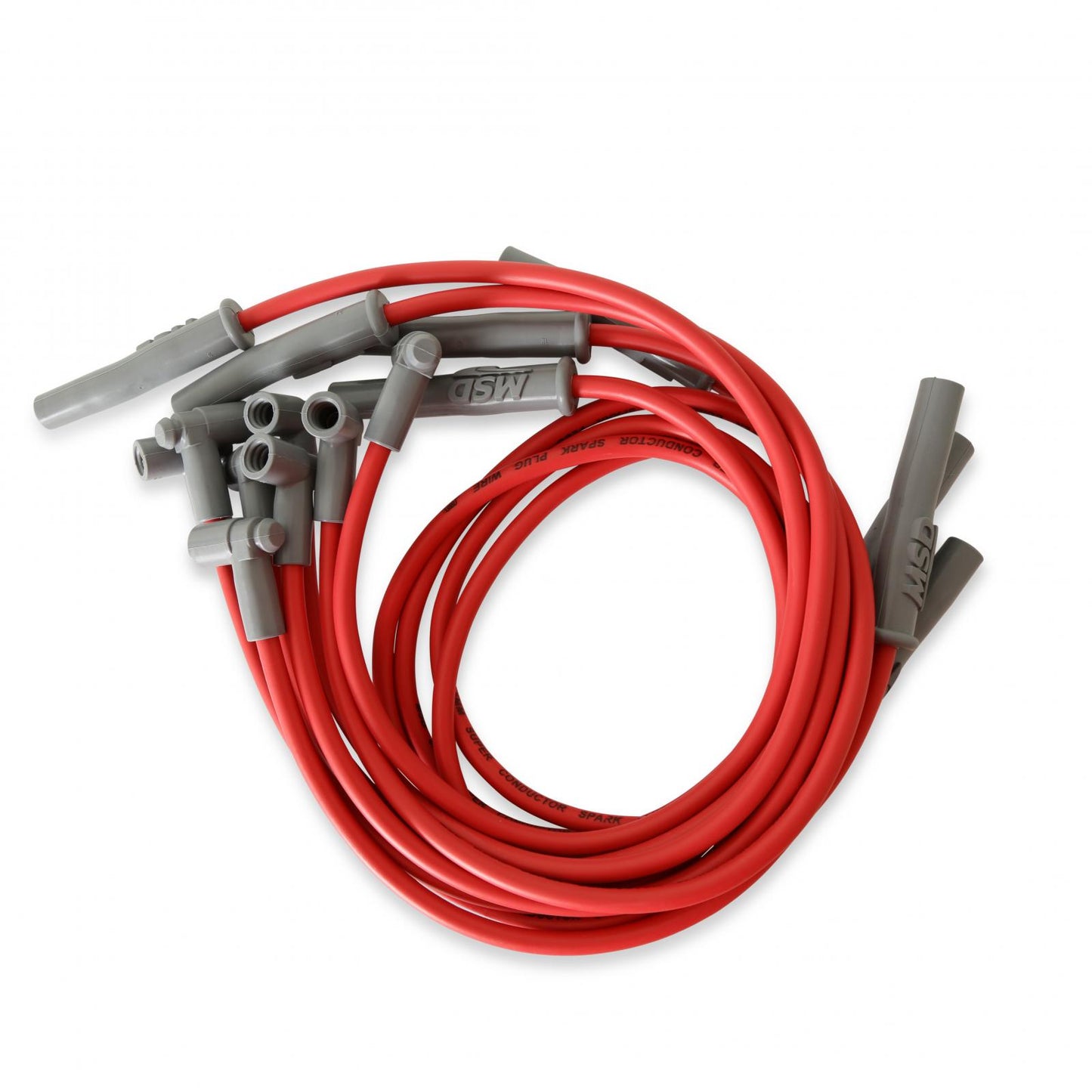 Super Conductor Spark Plug Wire Set Chevy 454, '74-'76 Hei For Use On Chevy 454 Engines, Hei, Red Jacket MSD Ignition
