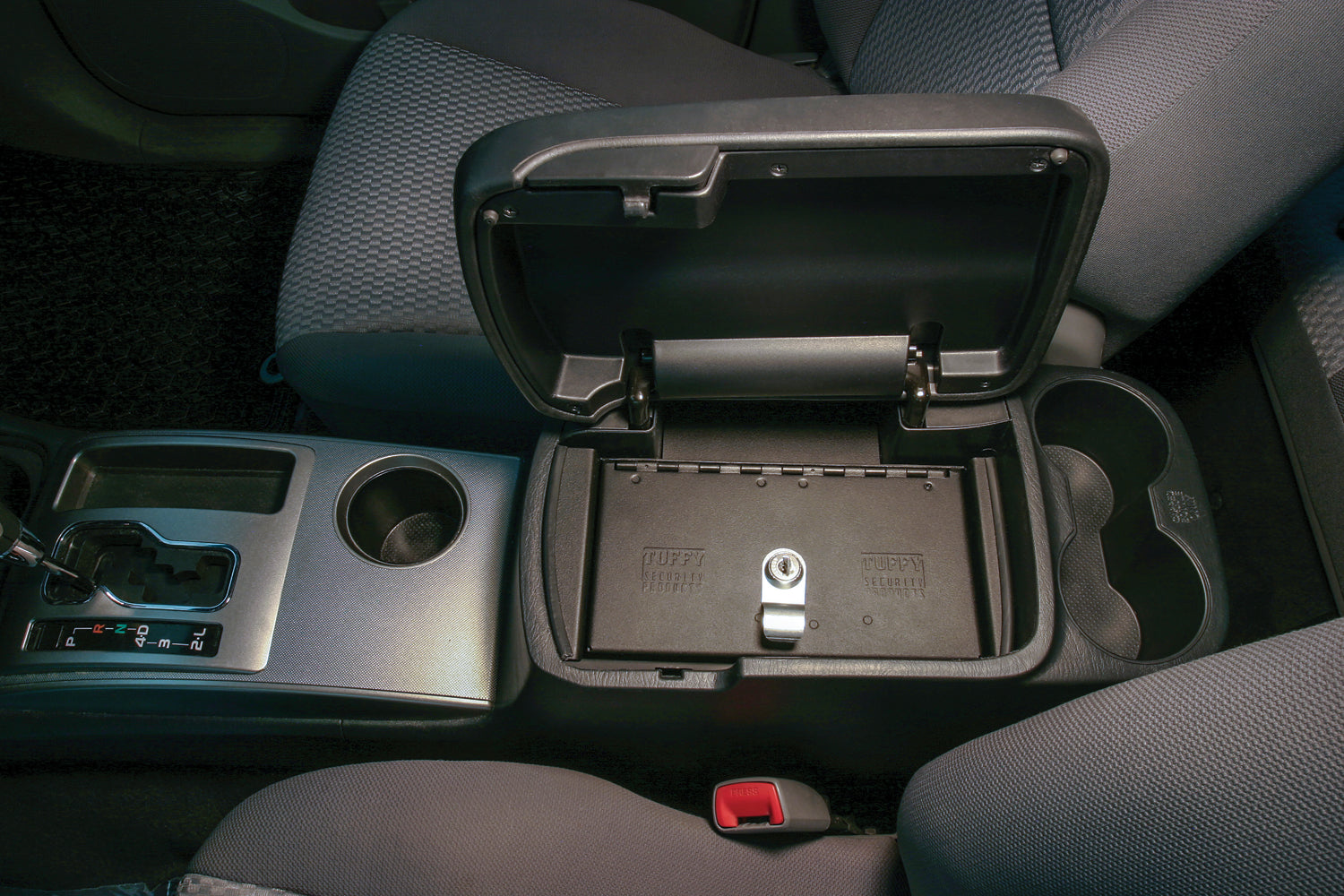 Console Safe - 05-15 Tacoma w/ Fixed Center Console Black Products Tuffy Security