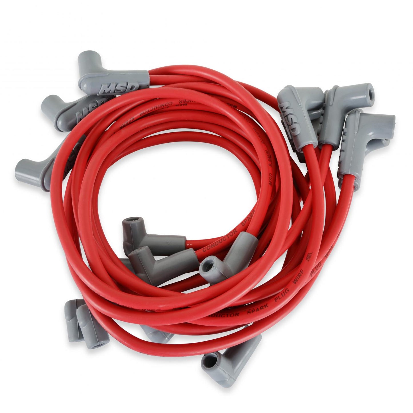 Super Conductor Spark Plug Wire Set Chevy Truck 305-350 '85-On For Use On Chevy Trucks 305-350, '85-On, Red Jacket MSD Ignition-1