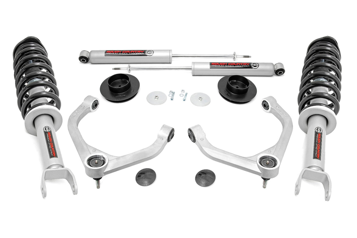Rough Country 3.5 Inch Ram Bolt-On Lift Kit w/ N3 Struts and Rear N3 Shocks 19-Up Ram 1500 4WD) Rough Country
