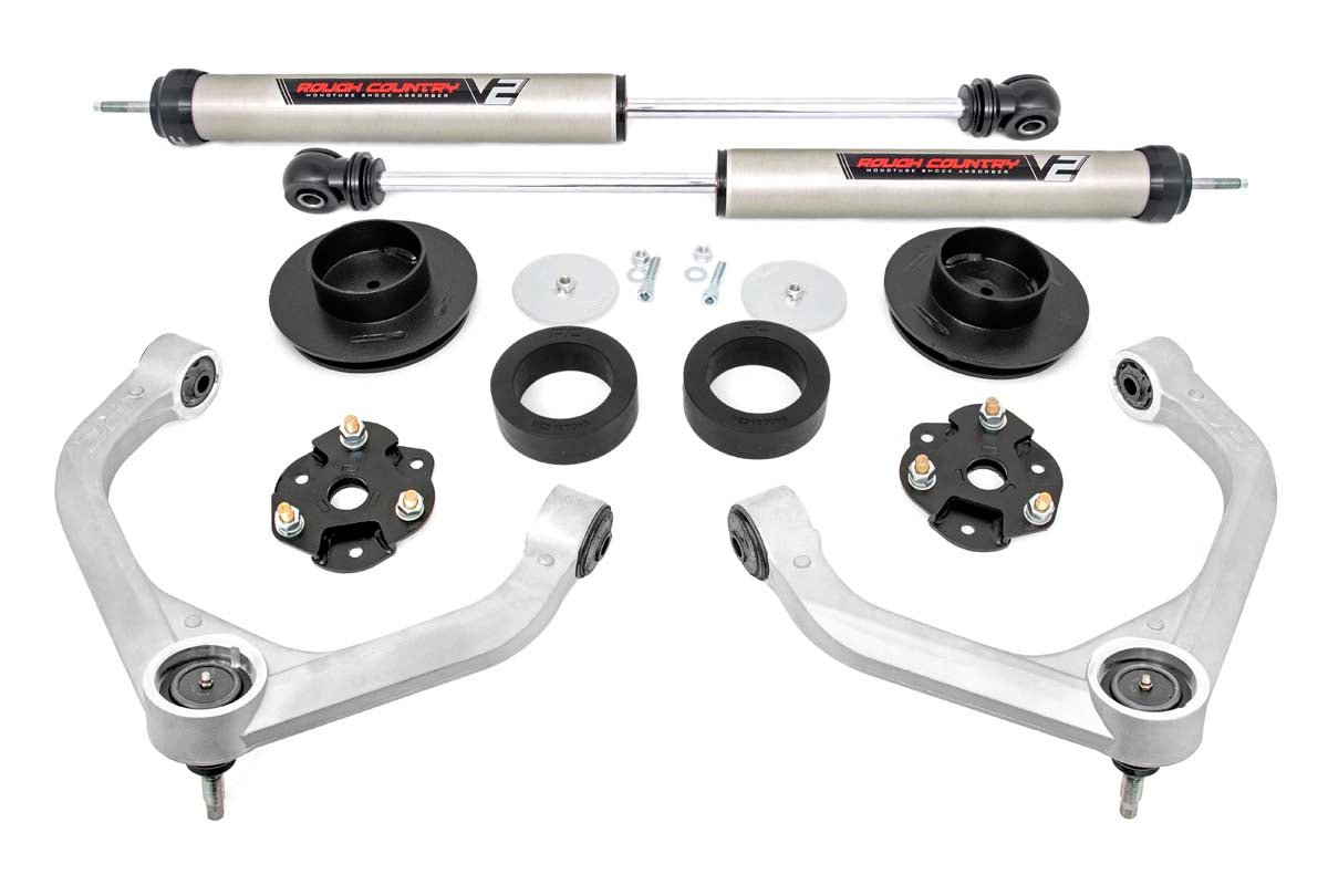 Rough Country 3.5 Inch Ram Bolt-On Lift Kit w/ Rear V2 Shocks 19-23 Ram 1500 4WD Rough Country
