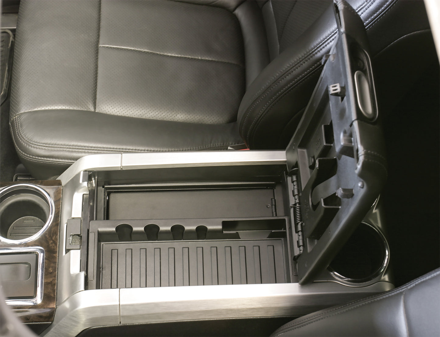 Console Safe - 09-14 F-150 w/o Full Floor Center Console w/ Flow-Thru Console Black Products Tuffy Security-1