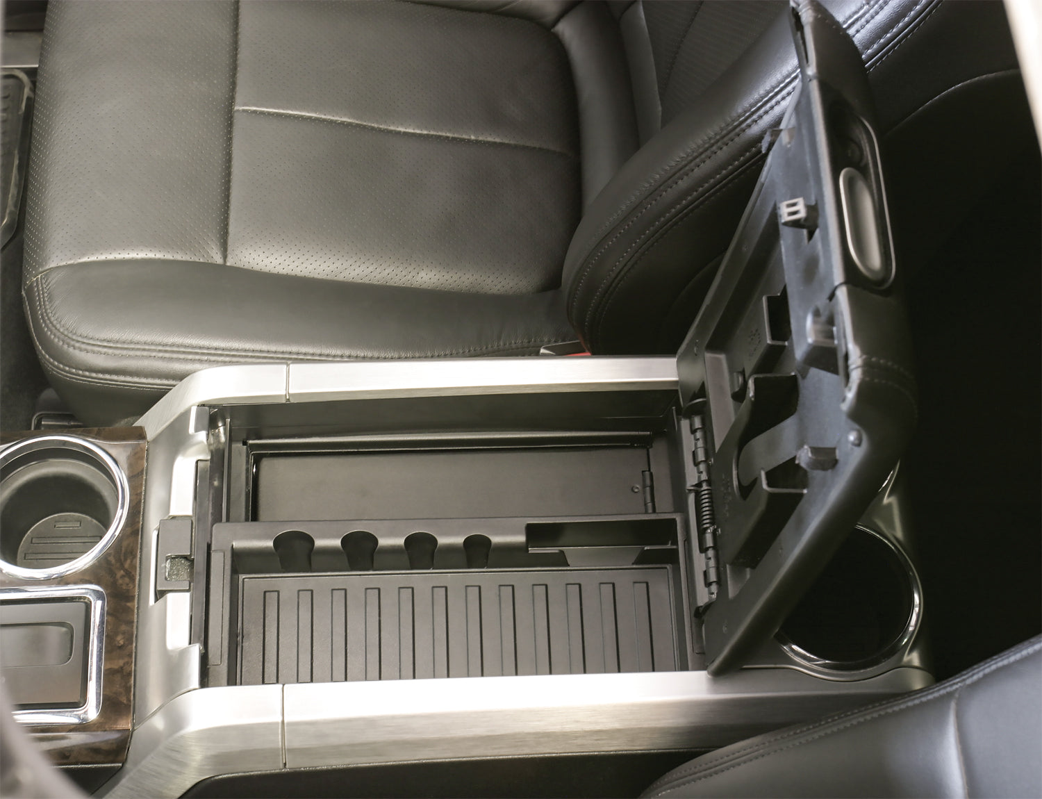 Console Safe - 09-14 F-150 w/o Full Floor Center Console w/ Flow-Thru Console Black Products Tuffy Security-1