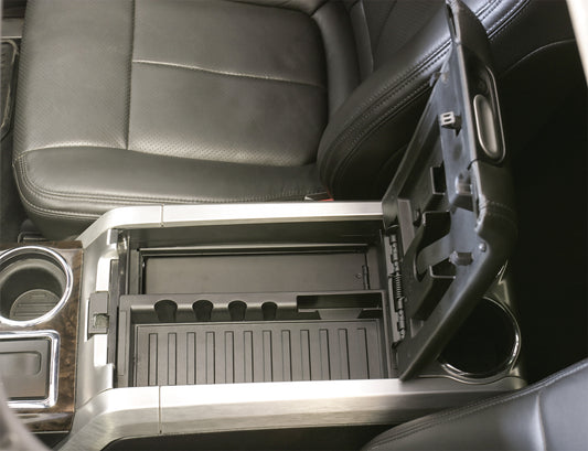 Console Safe - 09-14 F-150 w/o Full Floor Center Console w/ Flow-Thru Console Black Products Tuffy Security-1