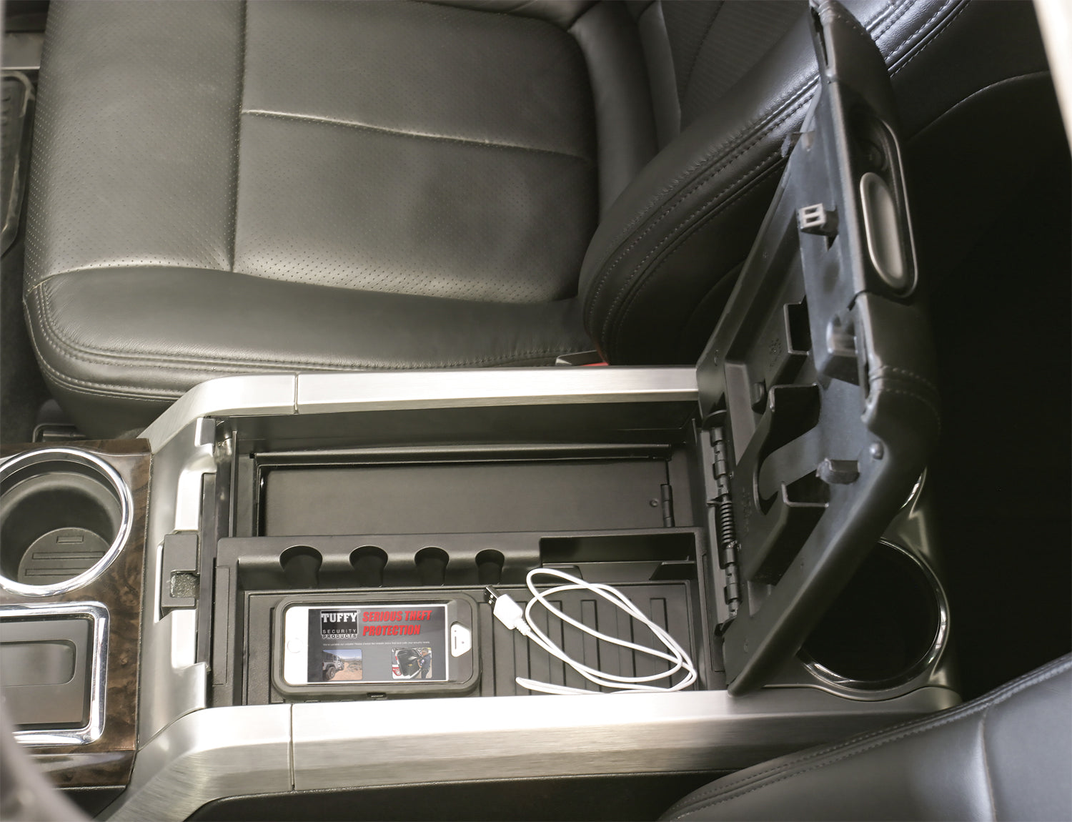 Console Safe - 09-14 F-150 w/o Full Floor Center Console w/ Flow-Thru Console Black Products Tuffy Security-2