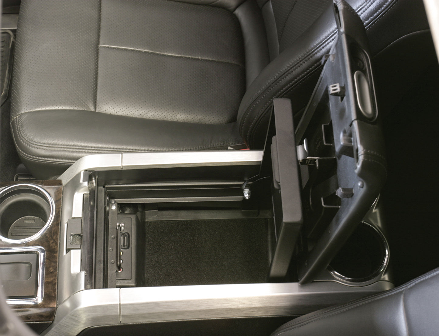 Console Safe - 09-14 F-150 w/o Full Floor Center Console w/ Flow-Thru Console Black Products Tuffy Security-3