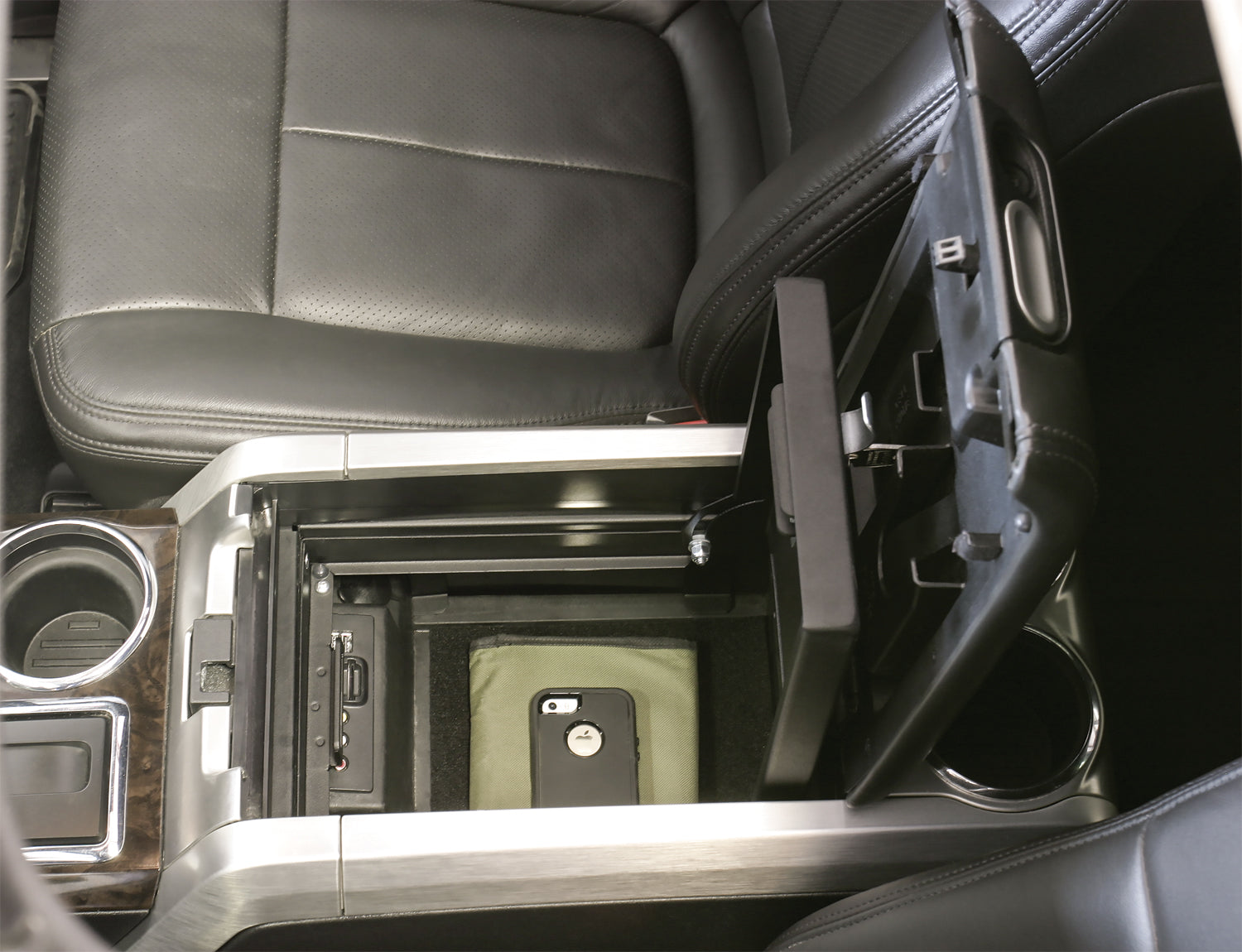 Console Safe - 09-14 F-150 w/o Full Floor Center Console w/ Flow-Thru Console Black Products Tuffy Security-4