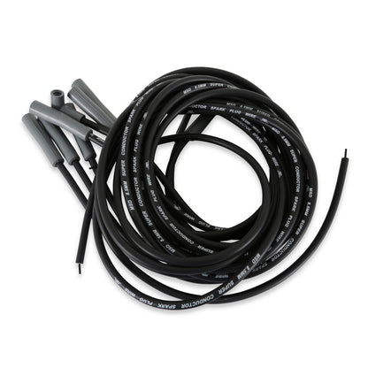 Single Hemi Wire Set Super Conductor 8.5Mm Wire Set Black Black Single Wire 8.5Mm Wire Set Supplied With Black Hemi Tubes, Boots And Terminals And Mini-Crimper. Pre-Crimped At The Spark Plug End MSD Ignition