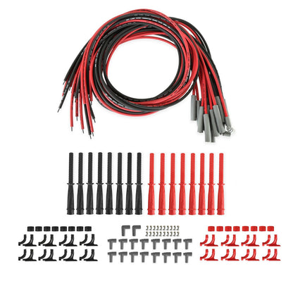 Dual Plug Hemi Wire Set Red And Black Super Conductor 8.5Mm For Use On Dual Plug Hemi Engines, Red And Black Wire Set And Tubes MSD Ignition